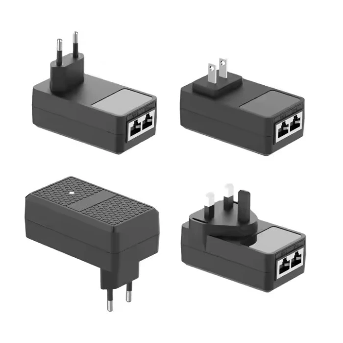 Εναλλάξιμο βύσμα POE Injector 12W τοίχου