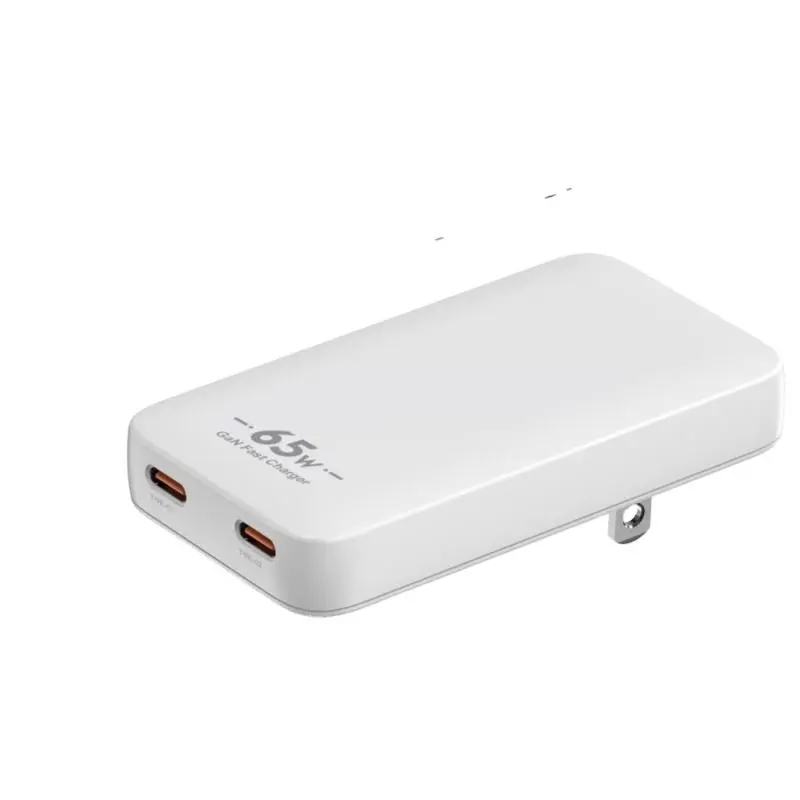 PD65W GaN USB-C Υπερ-λεπτός φορτιστής τοίχου Προσαρμογέας διπλής θύρας